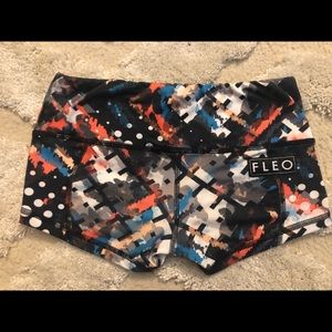 Women’s multi colored Fleo booty shorts- XS